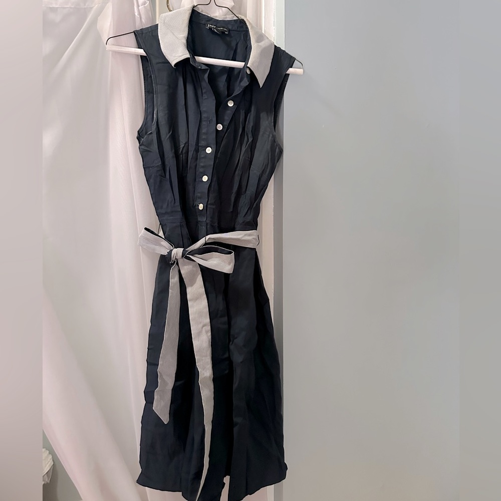 Navy sleeveless summer dress